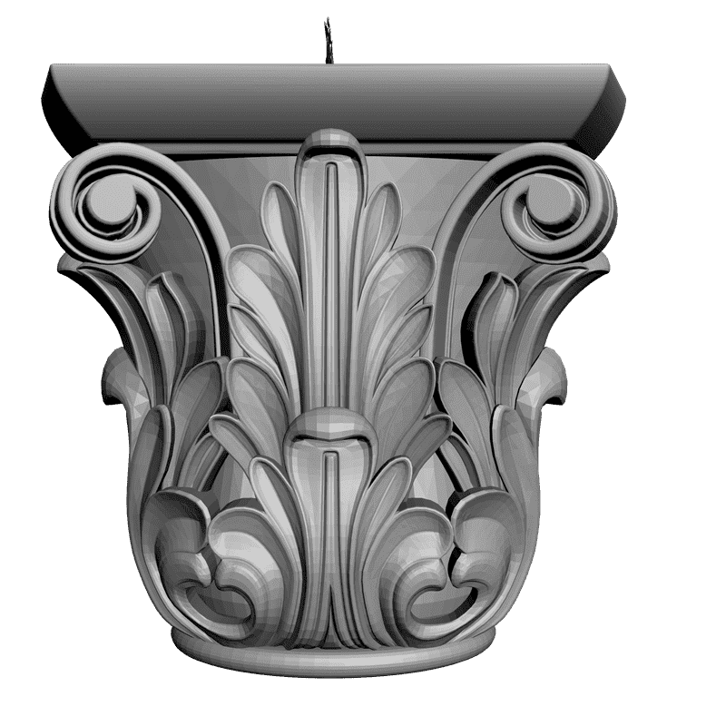 картинка Капитель резная D6-040 3D-STL.COM