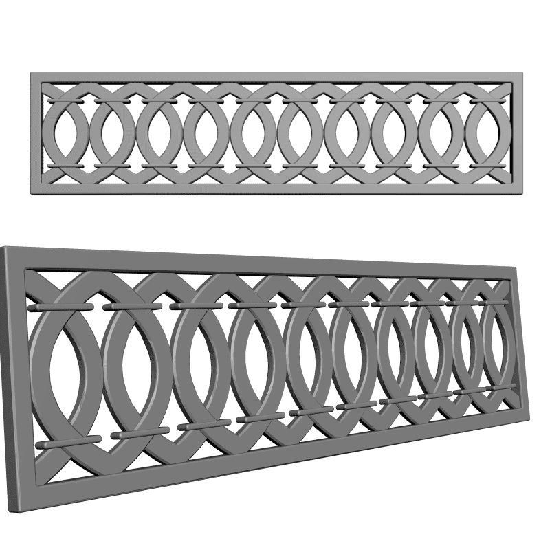 картинка Решётка декоративная D15-016 3D-STL.COM