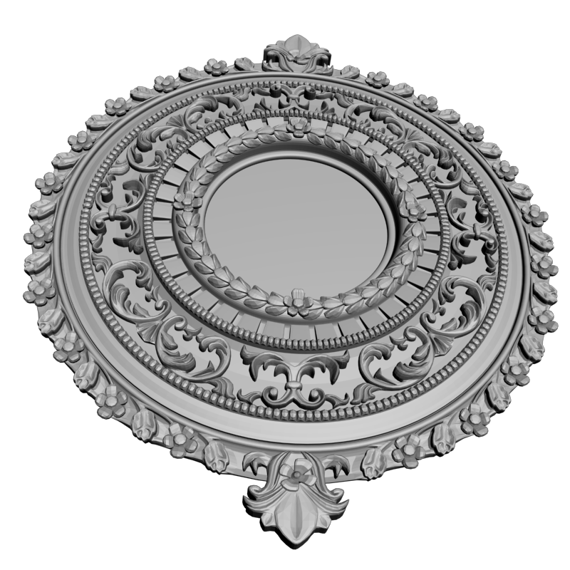 картинка Круглая резная рамка D14-704 3D-STL.COM