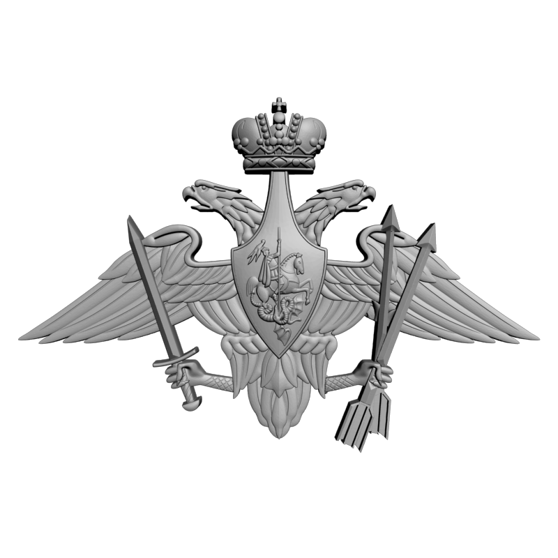картинка Герб .Ракетных войск стратегического назначения RG1-105 3D-STL.COM
