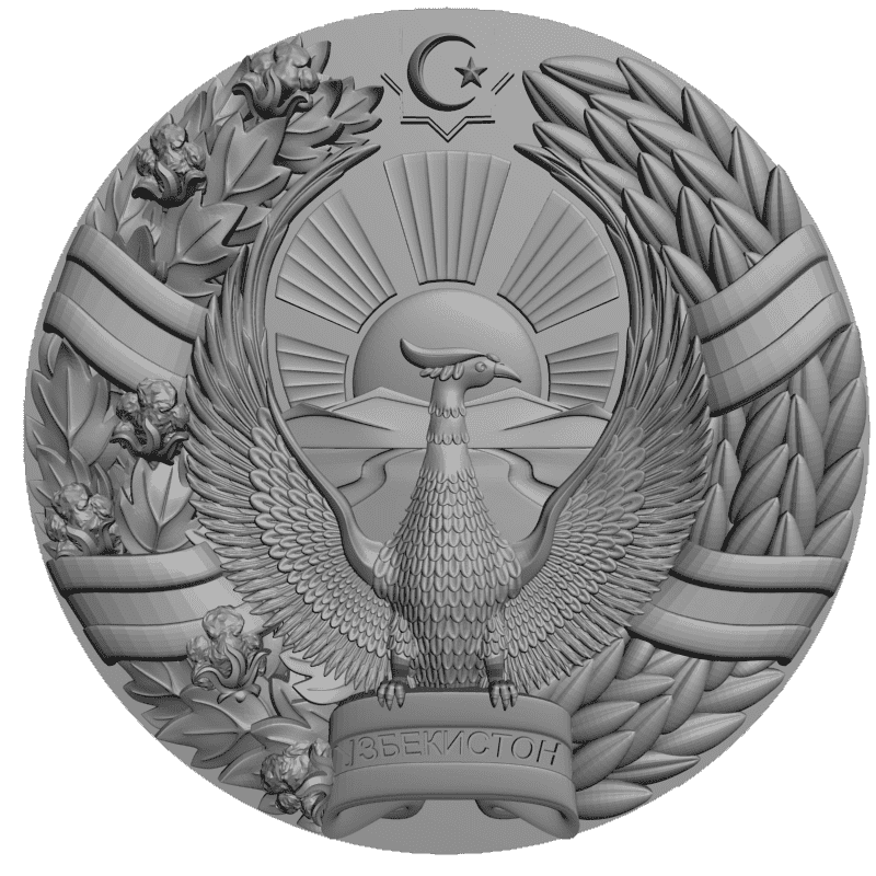 картинка Герб Узбекистана RG1-057 3D-STL.COM