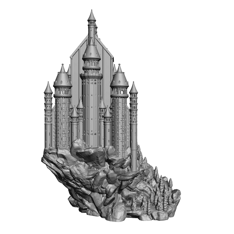 картинка Замок на острове H1-010 3D-STL.COM