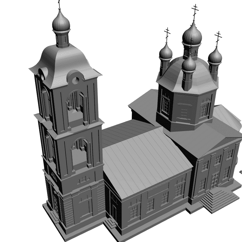 картинка Церковь H1-004 3D-STL.COM