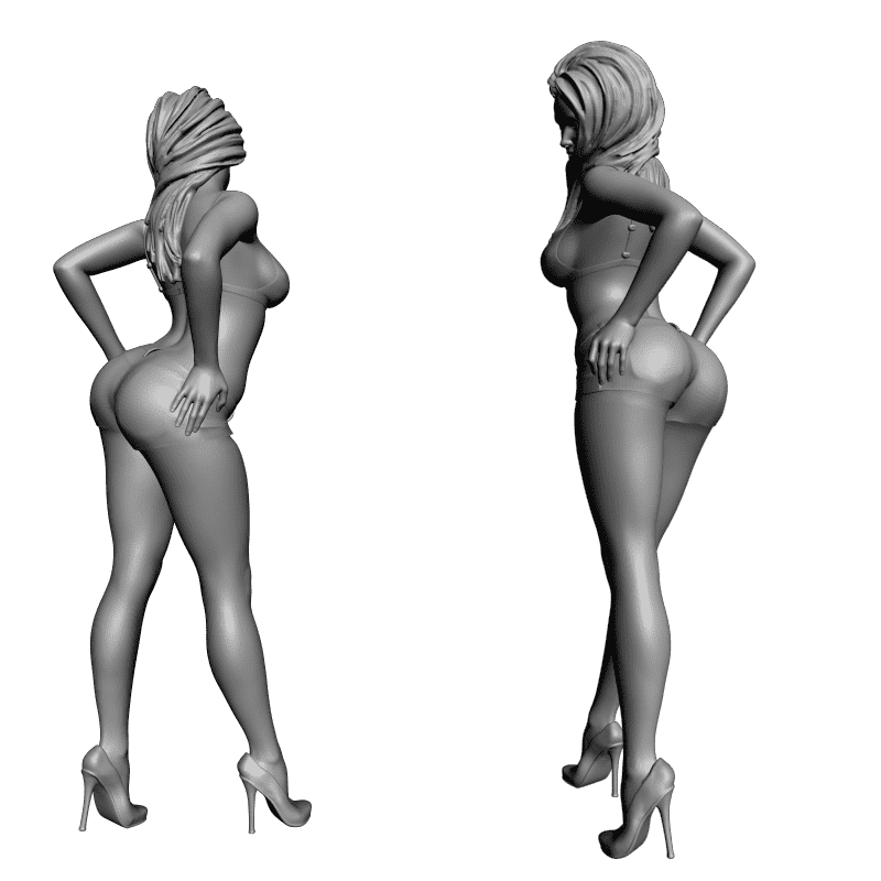 картинка Девушка в шортиках L3-117 3D-STL.COM