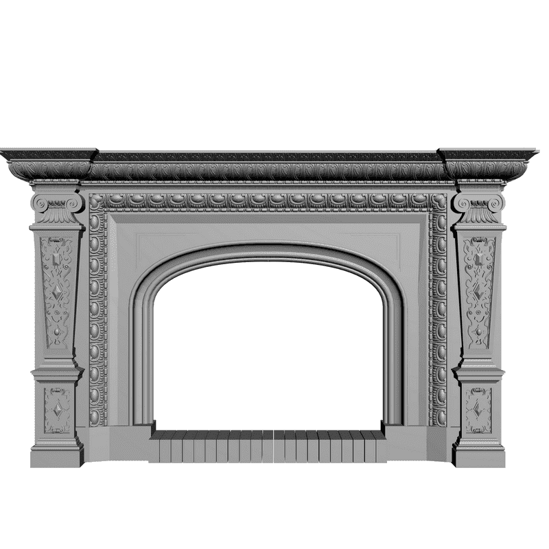 картинка Камин H4-008 3D-STL.COM