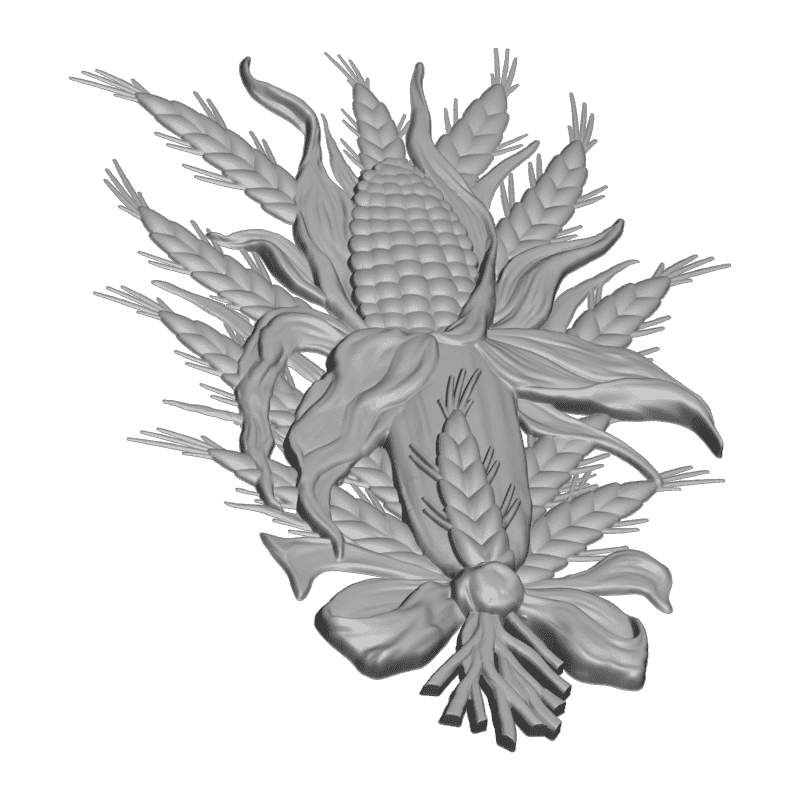 картинка Кукуруза и пшеница F4-086 3D-STL.COM