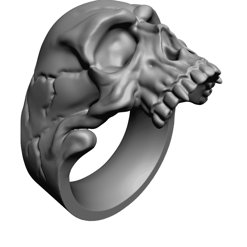 картинка Кольцо Череп RY2-017 3D-STL.COM