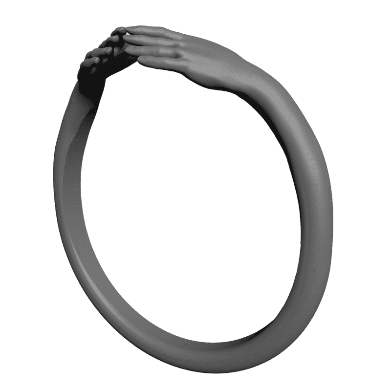 картинка Кольцо Руки сердечком RY2-097 3D-STL.COM