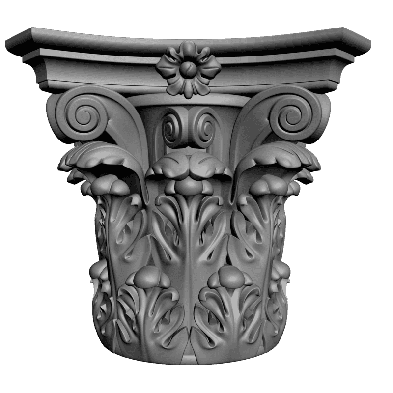 картинка Капитель D6-045 3D-STL.COM
