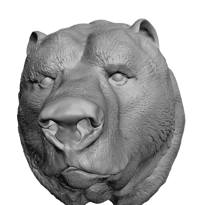 картинка Голова медведя F1-035 3D-STL.COM