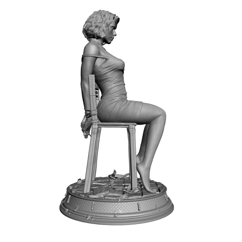картинка Девушка на стуле L3-404 3D-STL.COM