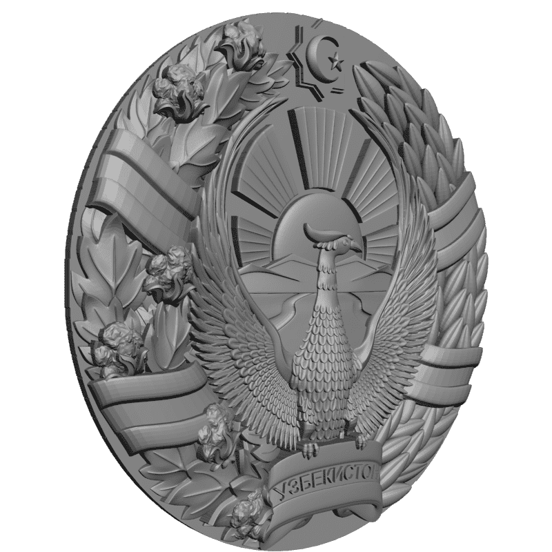 картинка Герб Узбекистана RG1-057 3D-STL.COM