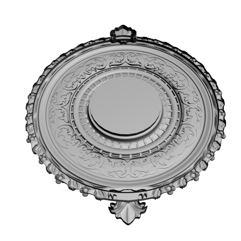 картинка Круглая резная рамка D14-704 3D-STL.COM