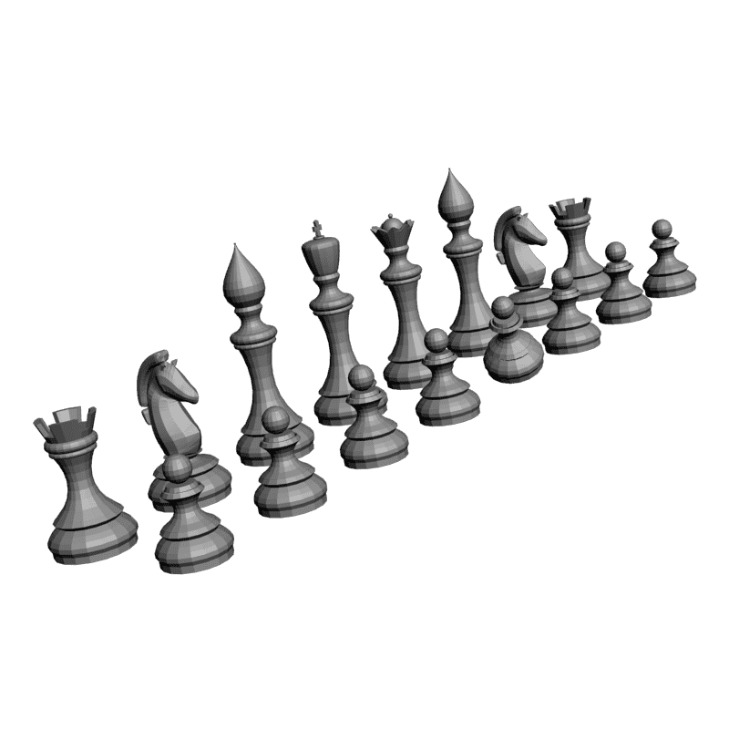 картинка Набор класических шахмат PI3-087 3D-STL.COM