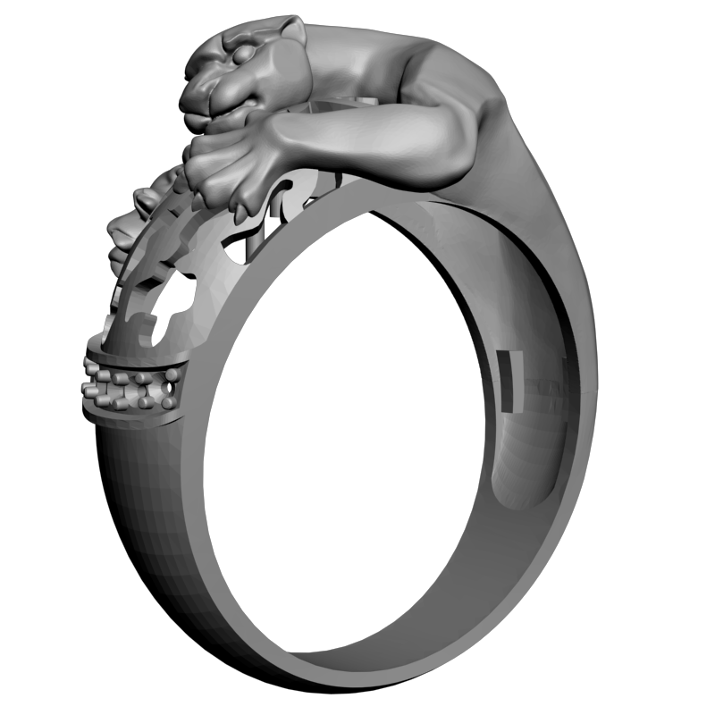 картинка Пантера кольцо RY2-114 3D-STL.COM