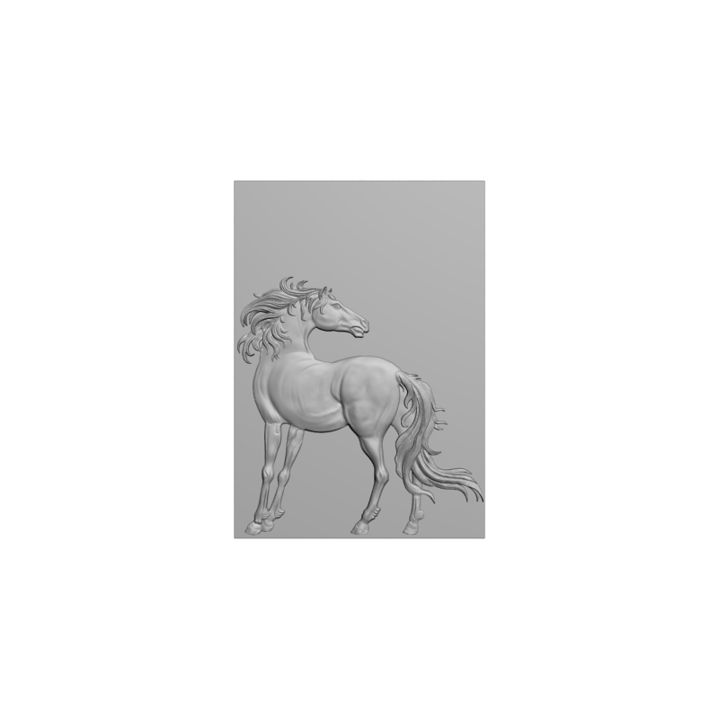 картинка Лошадь панно F1-317 3D-STL.COM