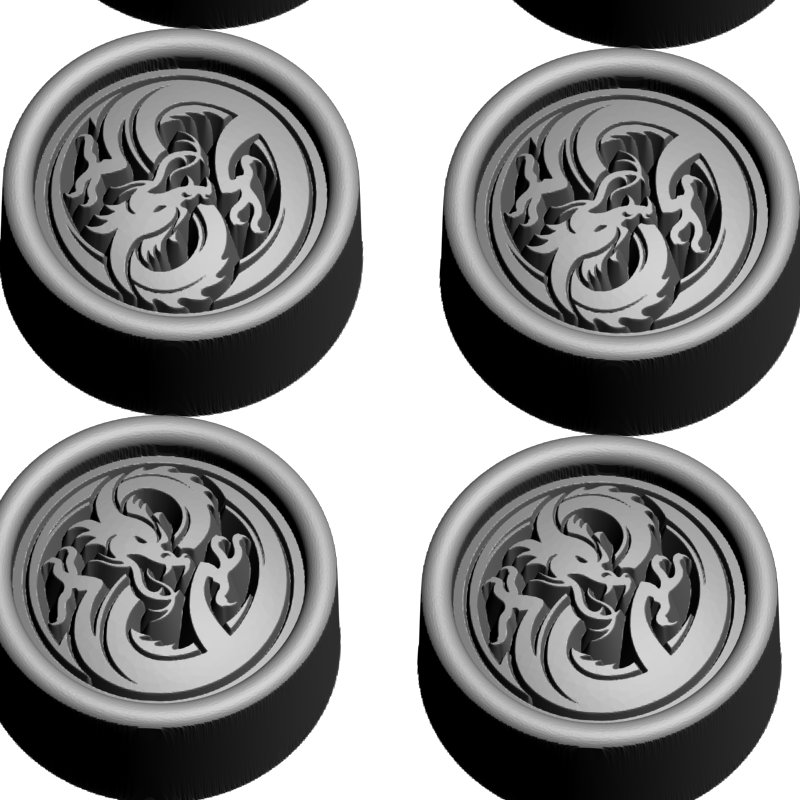 картинка Фишки с драконом PI2-130 3D-STL.COM