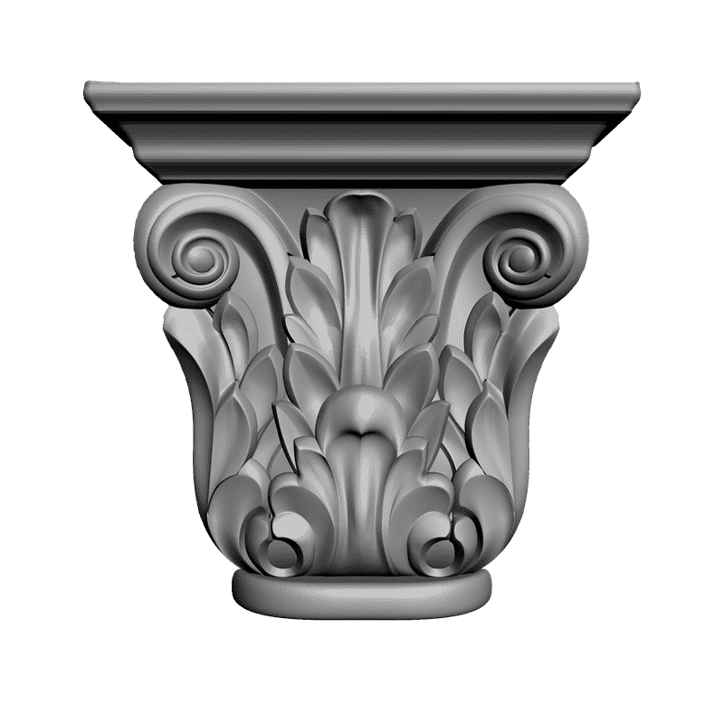 картинка Капитель резная D6-038 3D-STL.COM