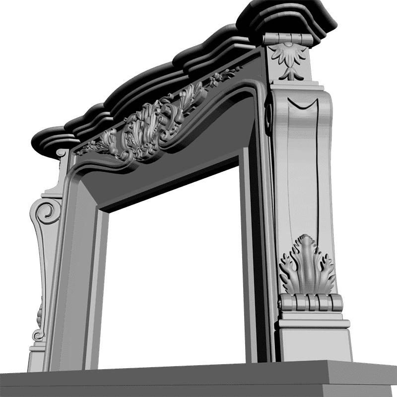 картинка Камин резной H4-009 3D-STL.COM