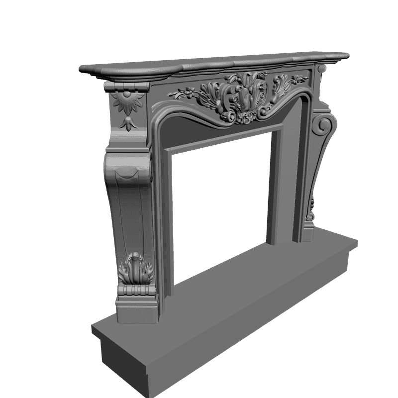 картинка Камин резной H4-009 3D-STL.COM