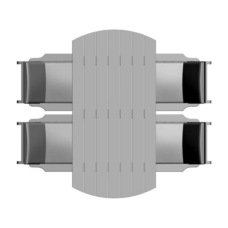 картинка Набор Стол и стулья M13-058 3D-STL.COM