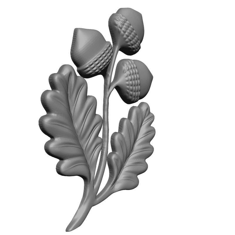 картинка Дубовая ветка F4-076 3D-STL.COM