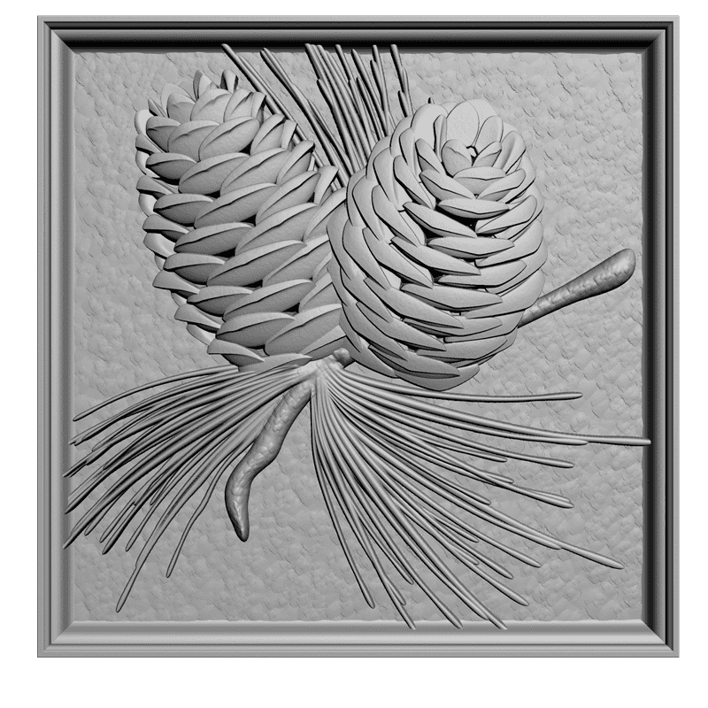 картинка Шишка кедра D12-281 3D-STL.COM