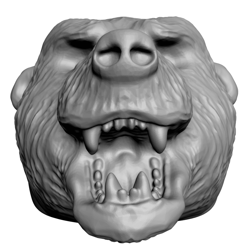 картинка Кольцо голова медведя RY2-167 3D-STL.COM