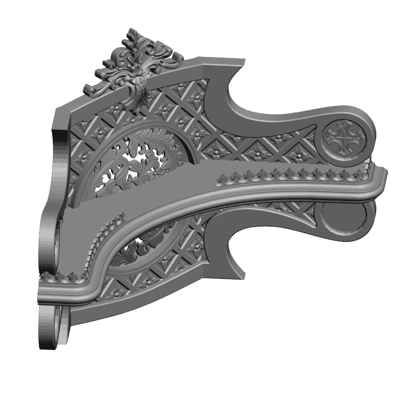 картинка Угловая полка M13-038 3D-STL.COM