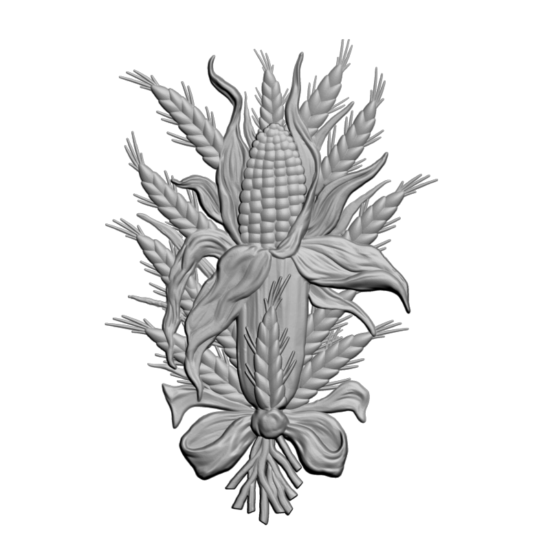 картинка Кукуруза и пшеница F4-086 3D-STL.COM