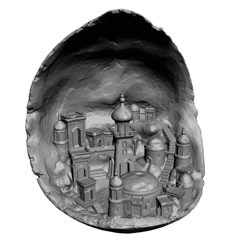 картинка Древний город H1-022 3D-STL.COM