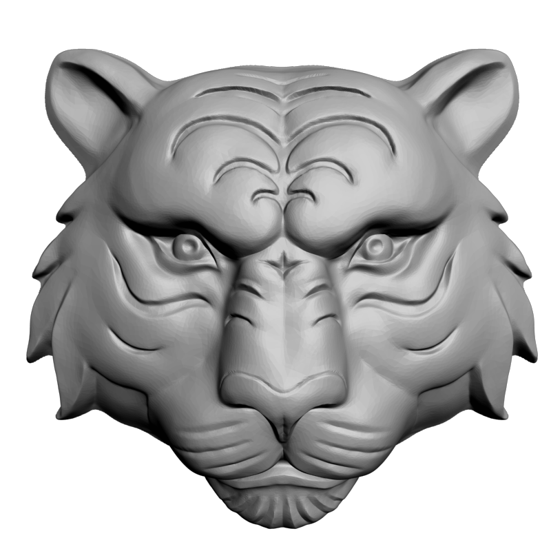 картинка Голова тигра F1-279 3D-STL.COM