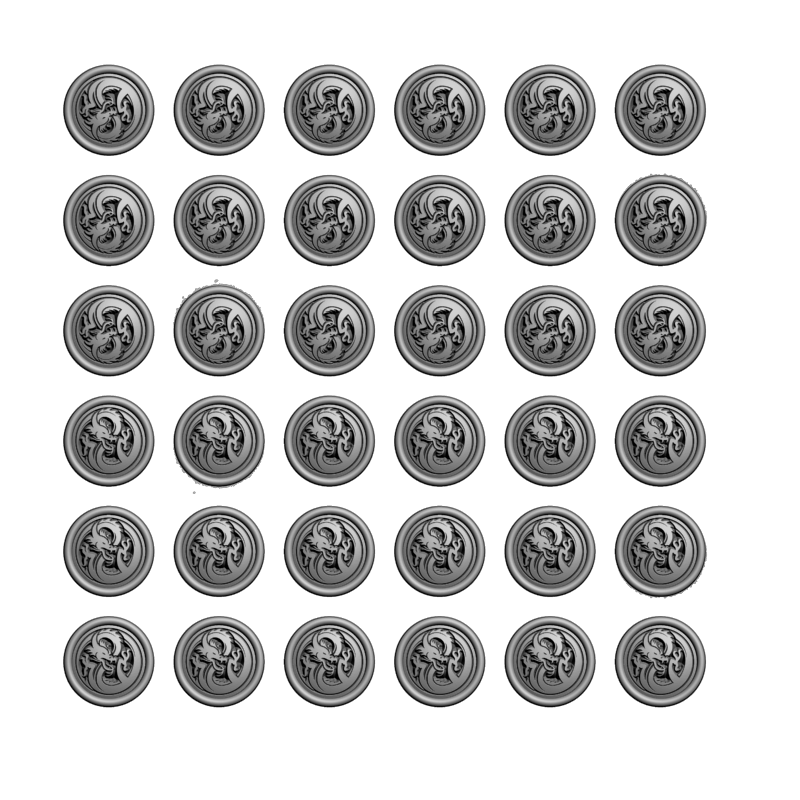 картинка Фишки с драконом PI2-130 3D-STL.COM