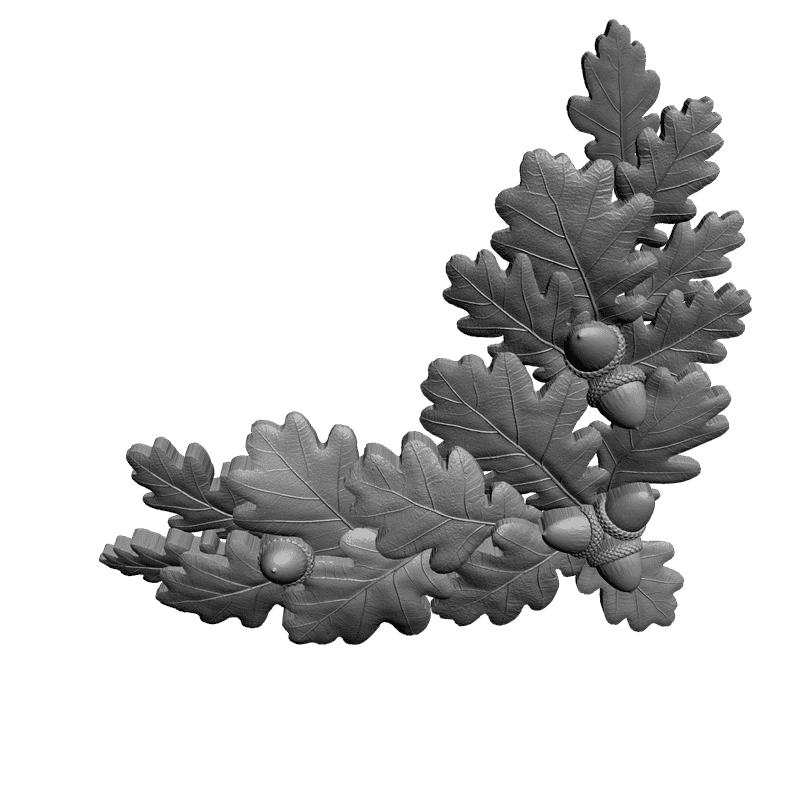 картинка Ветка дуба F4-030 3D-STL.COM