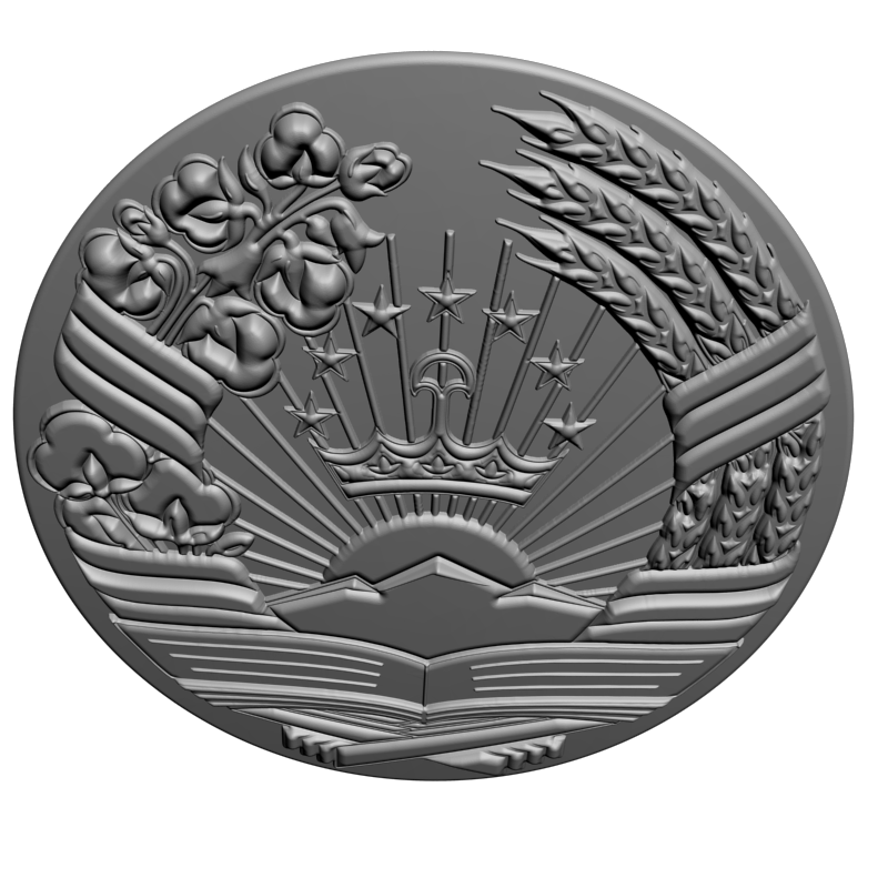 картинка Герб Таджикистана RG1-090 3D-STL.COM
