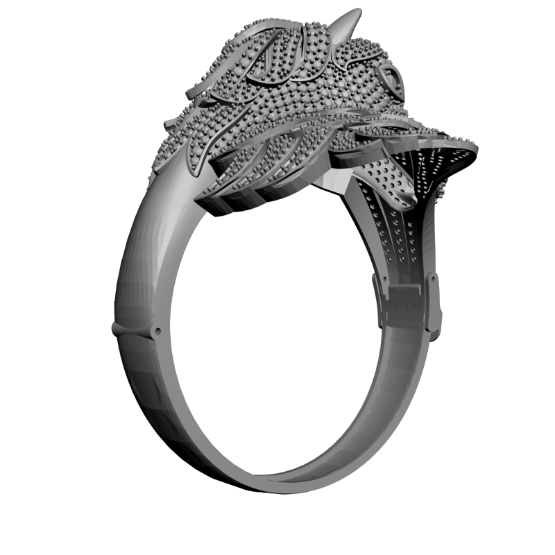 картинка Кольцо голова дракона RY2-156 3D-STL.COM