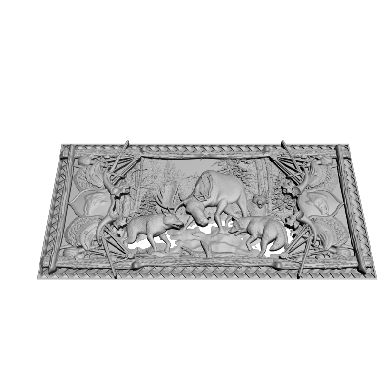 картинка Нарды Лось против Волков PI2-140 3D-STL.COM