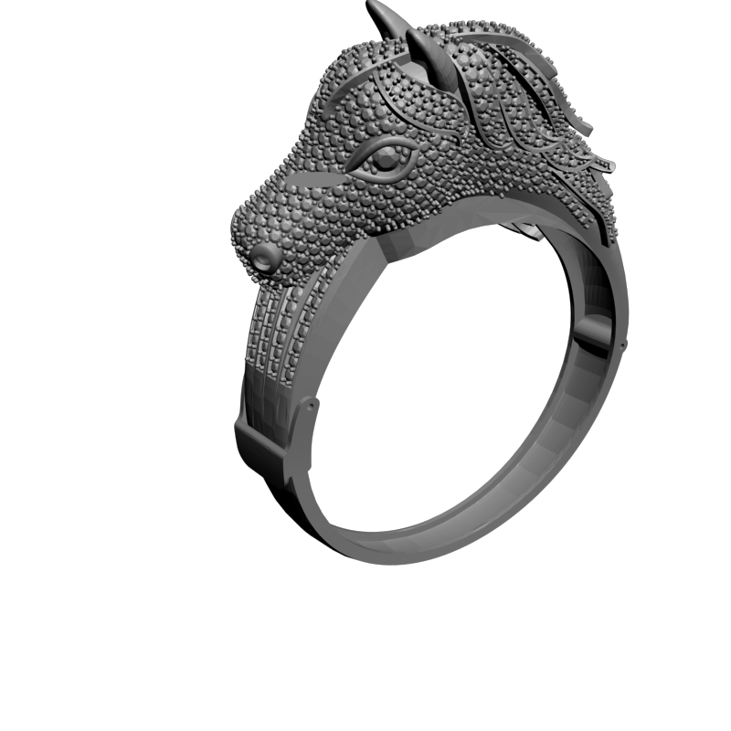 картинка Кольцо голова дракона RY2-156 3D-STL.COM