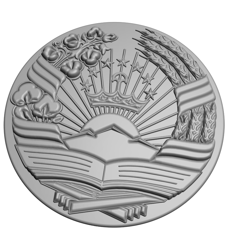 картинка Герб Таджикистана RG1-090 3D-STL.COM