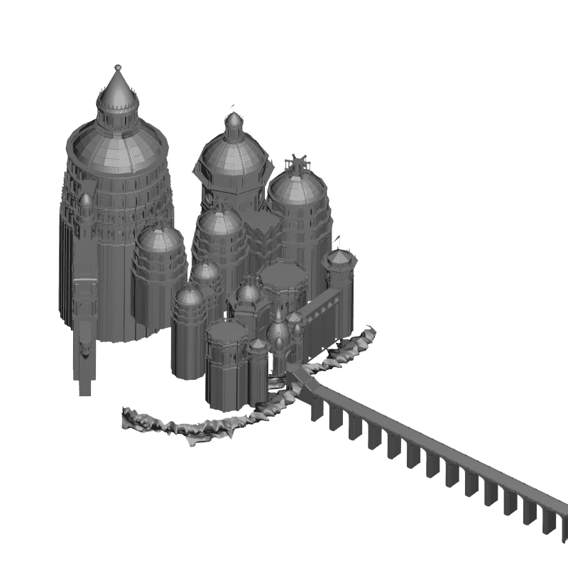 картинка Крепость H1-015 3D-STL.COM