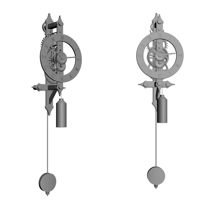 картинка Часы с маятником P3-064 3D-STL.COM