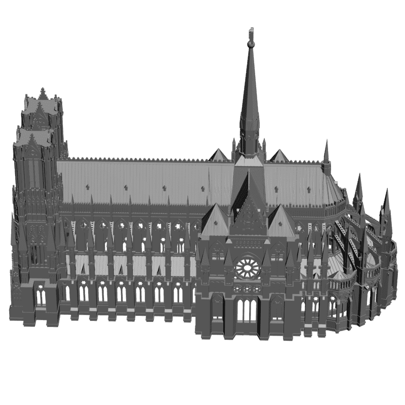 картинка Notre Dame De Paris H1-020 3D-STL.COM