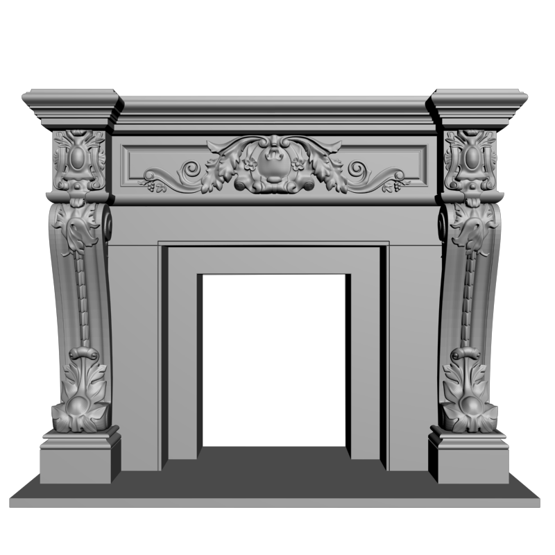 картинка Камин H4-033 3D-STL.COM