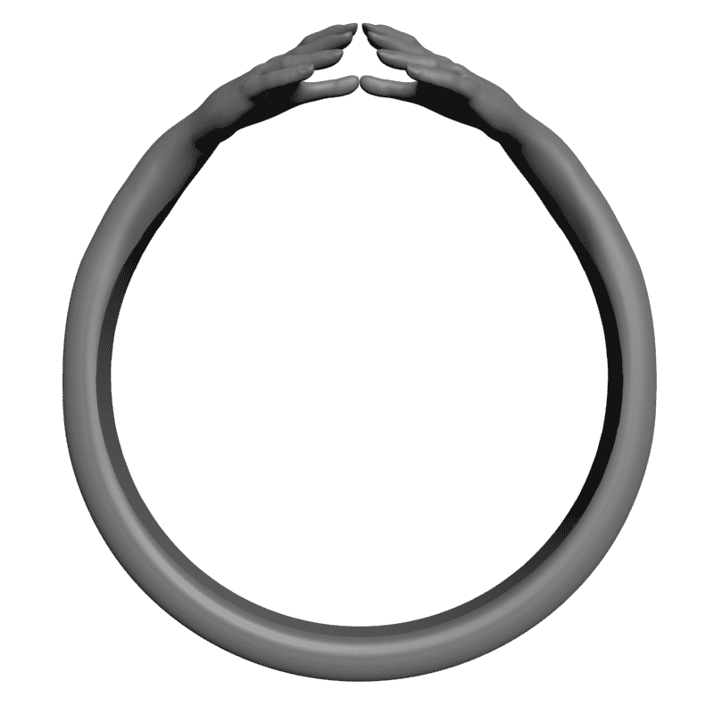 картинка Кольцо Руки сердечком RY2-097 3D-STL.COM