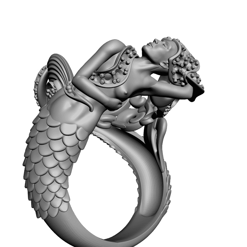 картинка Кольцо Русалка RY2-031 3D-STL.COM