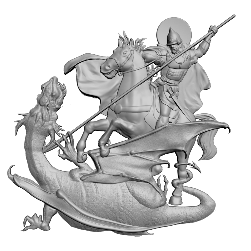 картинка Георгий Победоносец L1-134 3D-STL.COM