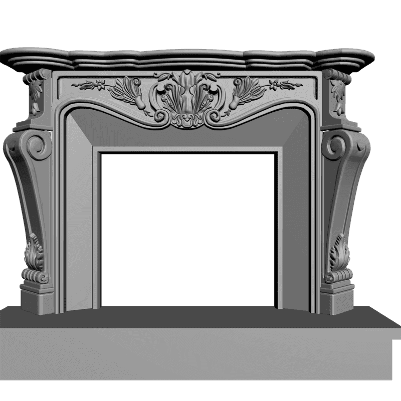 картинка Камин резной H4-009 3D-STL.COM