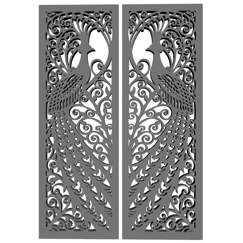 картинка Решётка резная Павлин D15-015 3D-STL.COM