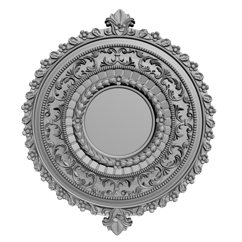картинка Круглая резная рамка D14-704 3D-STL.COM