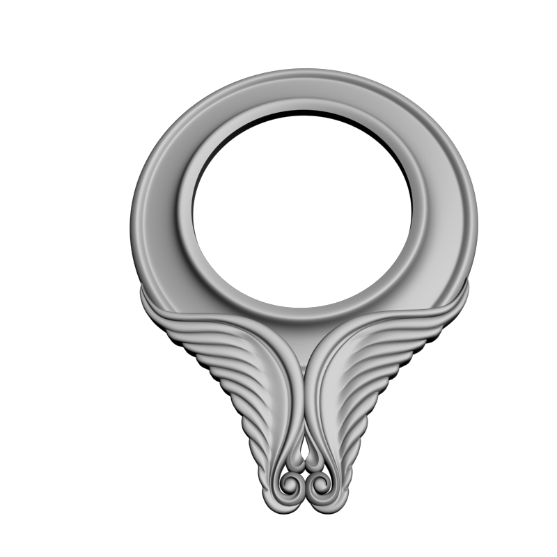 картинка Рама резная круглая D14-701 3D-STL.COM